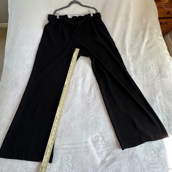 Express High Waist Palazzo Black Tie Waist Pants - XL - Picture 4 of 9